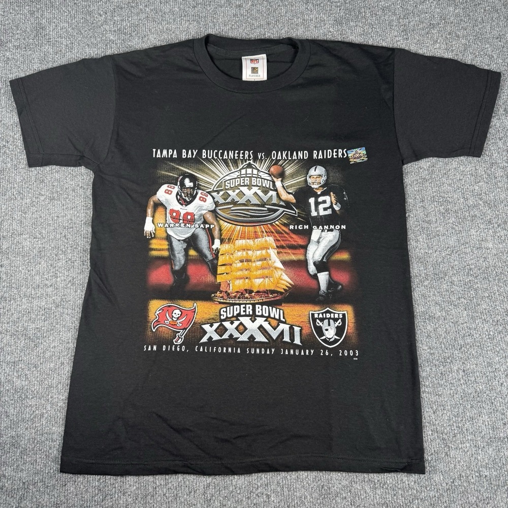 Tampa Bay Buccaneers Vintage Shirt Large Warren Sapp Rich‎ Gannon Super Bowl